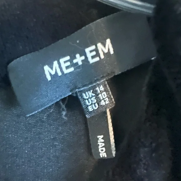 ME+EM Perfect Simplicity Stretch Velvet Black Maxi Dress | Sz 10 - Picture 14 of 15